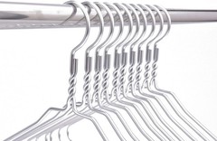 Silver Aluminum Metal Coat Hangers Heavy Duty Suit Hangers 10 Pack (Adult Siz…