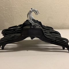 Dress Coat Jacket Hanger Lot Of 100 Black 17”X6” 360* Rotatable Hook Preowned