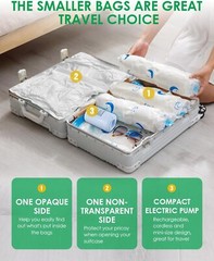 Travel Compression Bags, 25 Pack Vacuum Storage Bags, Vacuum Seal Bags