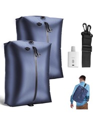 Travel Vacuum Bags for Luggage with Wireless Pump, Reusable Space Saver 2 pack