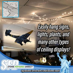 Extra Heavy Duty White Aluminum Drop Ceiling Hooks, One Piece Ceiling Grid Clips