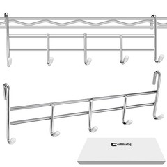 CroBlissful 2 Pcs 5 Hook Attachment for Wire Shelving 1.5 x 12 x 4 Inch Hangi…