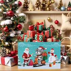 Large Christmas Holiday Gift Empty Baskets Collapsible Families Holiday Stora…