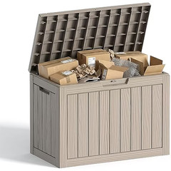 50 Gallon Lockable Resin Package Delivery Box Outdoor Porch Parcel Drop Storage