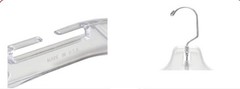 NAHANCO 505HU Heavy Duty 17in Clear Plastic Shirt Hangers Pack of 65 Made USA