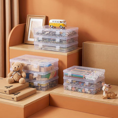 12 Pack Stackable Clear Plastic Storage Boxes with Lids for Organizing Supplies