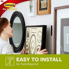 2 Packs 3M Command Medium Picture Hanging Strips Black Max 12 lb (Total 32 Pair)