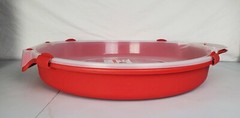 New 24″ Diameter Plastic Red Wreath Storage Box Holiday Christmas Homz