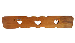 Rustic Solid Oak Wood 4-Peg Hook Coat/Jacket Rack Hanger Wall Mt Panel 24″ Long