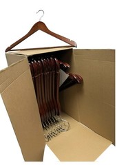 25 Cherry Finish NEW Wooden Suit HANGERS Suit Coat Dress Pants Shirts Jacket