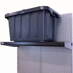 OmniWall 12″ x 32″ Top Shelf – Heavy Duty One-Piece Metal Storage – Bullnose