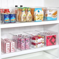 Space-Saving XL Clear Plastic Storage Containers – 6 Count for Home Organization