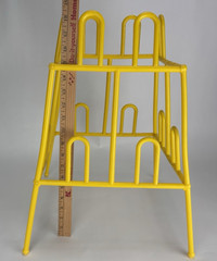 Vintage Yaffa Style Yellow Plastic Shoe Rack – MISSING ONE TOP PIECE – SEE PICS
