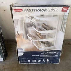 Rubbermaid FastTrack Closet Pull-Out Tiered Shelf