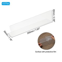 8 Pack Shelf Dividers for Closet Organization, 7.9×1.2×2.4″ Acrylic, Clear