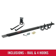 Rubbermaid FastTrack Garage Storage Utility Hooks, 5 Piece, All in One Rail Hook