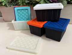 Mini Storage Tote – Custom 3D Printed Micro Crate with Snap‑Fit Lid