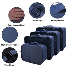 8x Packing Cubes Luggage Organizer Storage Bags Suitcase for Travel Accessories
