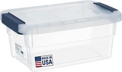 Clear Plastic Storage Bins with Lids 15 Quart Stackable Organizers for Office
