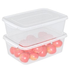 Oymlclivisa 16 Quart Clear Storage Bins, Dough Proofing Container, Clear Pizz…