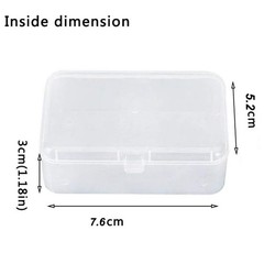 Lots Clear Plastic Storage Container Box Hinged Lid DIY Arts Crafts Markers Pens