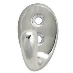 1-5/8″ Solid Brass SINGLE Coat Robe Hook, Polished Chrome, Hickory P27300-CH