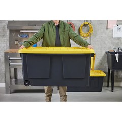 Commander X-large 75 -Gallons ( 300 -Quarts ) Black and Yellow Heavy Duty Rolli