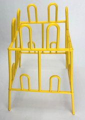 Vintage Yaffa Style Yellow Plastic Shoe Rack – MISSING ONE TOP PIECE – SEE PICS