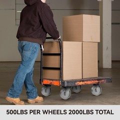 4 PCS 5×1.25 Inch Industrial Caster Wheels Semi Steel Cast Iron 500 Lbs Each