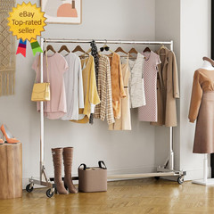 Industrial Grade Z Base 70In Extra Long Clothes Garment Rack, Commercial Grade R