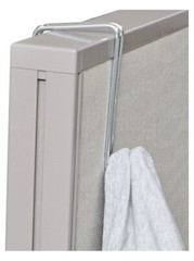 QTY-8! Alera Single Sided Partition Cubicle Door Top Garment Coat Hook Chrome