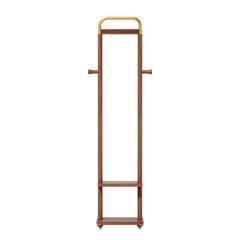 Solid Wood Coat Rack Stand 71in Tall Entryway Hall Tree Hanger Natural Walnut