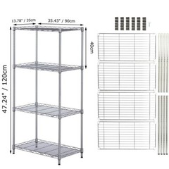 Adjustable Storage Garage Shelves Rack 5 Level Heavy Duty Steel Metal Shelf Unit