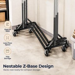 HOKEEPER Z Rack for Clothes Heavy Duty Clothing Rack 500 LBS with Display Arms