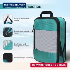 Compression Packing Cubes Set – 5 Lightweight Luggage Organizers bags for Travel
