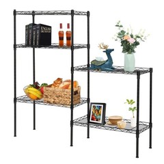 60″x22″x12″Heavy Duty 5 Layer Wire Shelving Rack Adjustable Shelf Storage Holder
