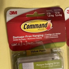 3M Command Picture Hanging 4 Small & 8 Medium Strips sets New 17203-ES 2 Packs