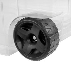 Sterilite Extra-Large Wheeled Rugged Storage Bin, 160 Quart Durable Clear Storag