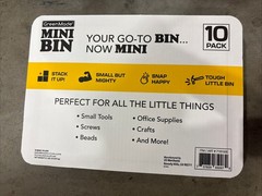 NEW 🔥10 Pack Greenmade Mini Bins with Lids Stackable Storage Bins Organizing