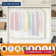 6 Pack Garment Bags 60 * 100cm,40in PEVA Translucent Garment Covers, Suit Storag