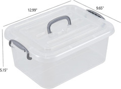 2-Pack 8Qt Clear Storage Bins with Lids | Stackable Organizing Boxes