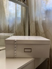 Container Store White Storage Boxes