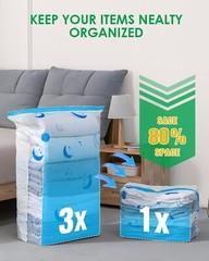 Travel Compression Bags, 25 Pack Vacuum Storage Bags, Vacuum Seal Bags