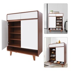 5-tiers 80*32*112cm Shoe Storage Cabinet With 2-drawers In The Entrance