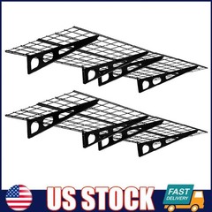 2pcs 2 x 6FT Garage Wall Shelving Wall Mounted Heavy Duty Shelving Easy Assembly