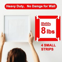 Sinfuo 48 Small Hanging Strips Refill, No Damage Adhesive Strips for Wall Hoo…