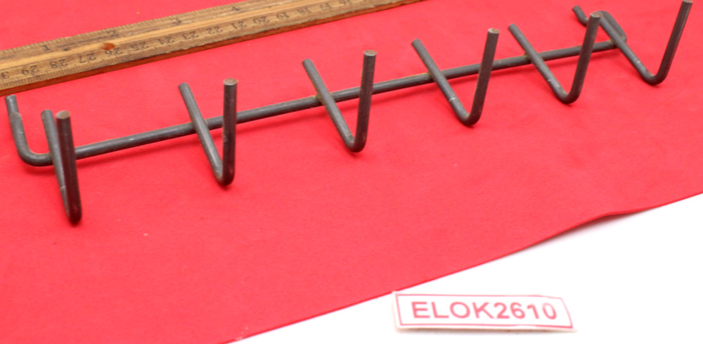 (4) Unbranded 9-1/4″ x 1-1/2″ Galvanized 6 Position Pegboard Angle Tool Holder