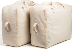 Soft Canvas Storage Bags with Zipper. Thick Breathable, 2pc King/Queen Comforter