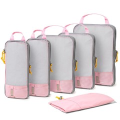 (Not Made In China) 6pc Compression Packing Cubes For Travel, Suitcase and Lu…