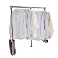 Polished Chrome Soft-Close Pull-Down Wardrobe Lift Adjustable 35–47.2 in 55 lb